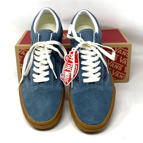VANS Old Skool Vintage Gum Casual Shoes For Women Canvas Suede Blue VN0A5KRSRV2 - Picture 4 of 11